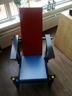 Rood blauwe stoel, Huis en Inrichting, Stoelen, Ophalen, Zwart, Zo goed als nieuw, Metaal