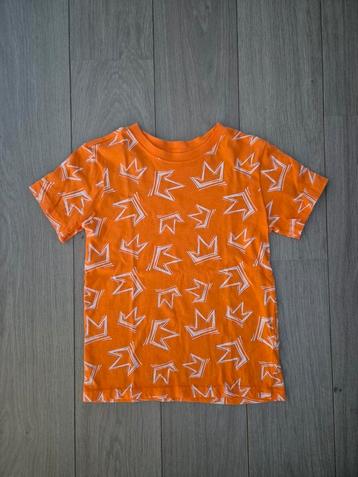 Koningsdag oranje shirt t-shirt mt 134/140  beschikbaar voor biedingen