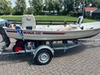 Visboot Rana 420 met Yamaha 6 pk 4takt en zgan. trailer., Watersport en Boten, Vis- en Consoleboten, Ophalen, Tot 10 pk, Zo goed als nieuw