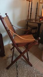 Regisseursstoel teak met leer, Ophalen of Verzenden