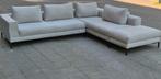 Design on stock hoekbank AIKON 3 X 2 M en hocker/poef stof, Ophalen, Gebruikt, Metaal, Leolux rolfbenz bert Plantagie