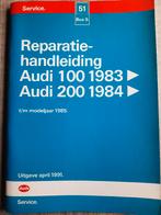 Werkplaatsboek Audi 100 + 200 type 44  onderhoud 1982 - 85, Ophalen of Verzenden, Gelezen, Audi