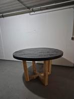 Houten Eettafel - Rond, Huis en Inrichting, Tafels | Eettafels, Ophalen, Gebruikt, Vier personen, 100 tot 150 cm