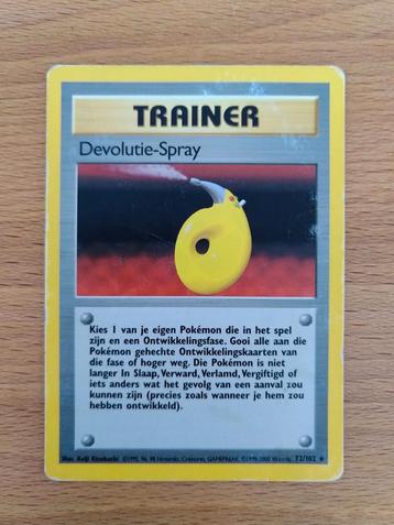 Nederlandse Pokémonkaart Trainer Devolutie-Spray 72/102 Base beschikbaar voor biedingen