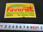 sticker Aerdt Nusselder Favoriet Mechanisatiesystemen  folie, Ophalen, Zo goed als nieuw, Bedrijf of Vereniging