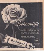 Retro reclame 1950 Boldoot bekoorlijk in tube, Verzamelen, Retro, Ophalen of Verzenden