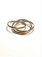 14k geel, rosé en witgouden ring, Ophalen of Verzenden, Dame, Goud, Goud