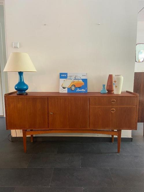 Vintage teak dressoir van Bartels Möbel Werke, Huis en Inrichting, Kasten | Dressoirs, Gebruikt, 150 tot 200 cm, 25 tot 50 cm