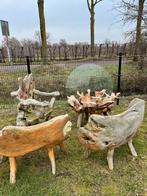 Moderne houten tuinset, Ophalen, Gebruikt, Hout