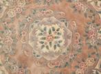 Handgeknoopt Aubusson tapijt rond pastel oranje 200x200cm, Crème, ., Rond, Aubusson brocante romantic Renaissance