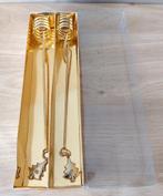 NIEUW 2x GOUDEN HANG KANDELAAR VOOR IN DE KERSTBOOM, Verzenden, Nieuw