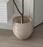 Bloempot beige, Tuin en Terras, Bloembakken en Plantenbakken, Ophalen, Minder dan 30 cm, Minder dan 60 cm, Rond