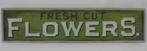 Handgeschilderd reclame bord / Fresh Flowers / verse bloemen, Reclamebord, Dekameraadschap, Zo goed als nieuw, Dj.kammeraat@telfort.nl