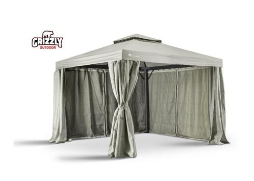 Tuinpaviljoen 3x3m Grizzly Europe, Tuin en Terras, Partytenten, Nieuw, Partytent, Minder dan 5 meter, Minder dan 4 meter, Ophalen of Verzenden
