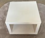 Twee witte blok tafeltjes op wielen, Huis en Inrichting, Tafels | Salontafels, Zo goed als nieuw, Minder dan 50 cm, Rechthoekig