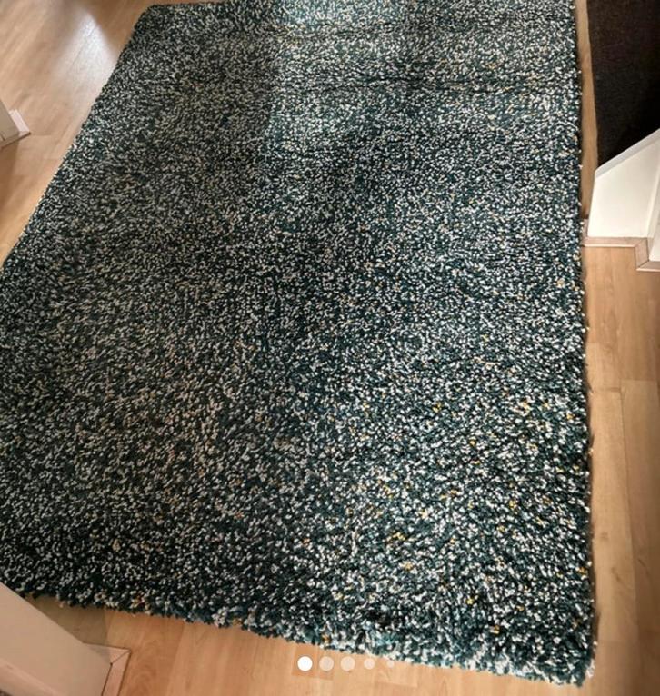 Groen met wit gemêleerd vloerkleed, Huis en Inrichting, Stoffering | Tapijten en Kleden, Zo goed als nieuw, 100 tot 150 cm, 150 tot 200 cm