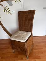 4x gratis rotan stevige stoelen, Huis en Inrichting, Stoelen, Ophalen, Gebruikt, Bruin, Vier