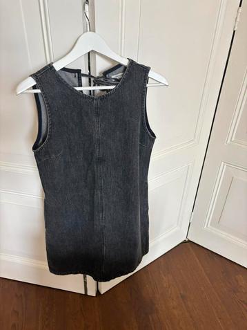 Daphnea denim grijze/zwarte jurk, little black dress, maat S beschikbaar voor biedingen
