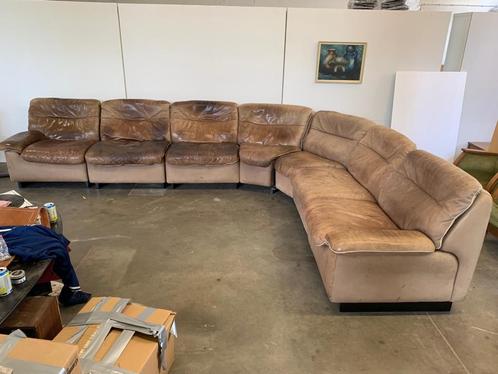 Vintage de Sede leren bank, Huis en Inrichting, Banken | Bankstellen, Gebruikt, Hoekbank, Vierpersoons of meer, 300 cm of meer