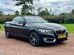 Nette BMW 2-Serie Cabrio 220i Luxury M Automaat Zwart, Auto's, Automaat, Achterwielaandrijving, 4 cilinders, Cabriolet