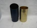 Bloomingville vaas metaal blauw-goud, Overige materialen, Overige kleuren, Ophalen of Verzenden, Zo goed als nieuw