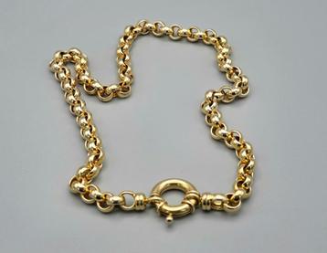 Gouden vintage jasseronschakel collier. 2025/625.  28.7 Gram beschikbaar voor biedingen