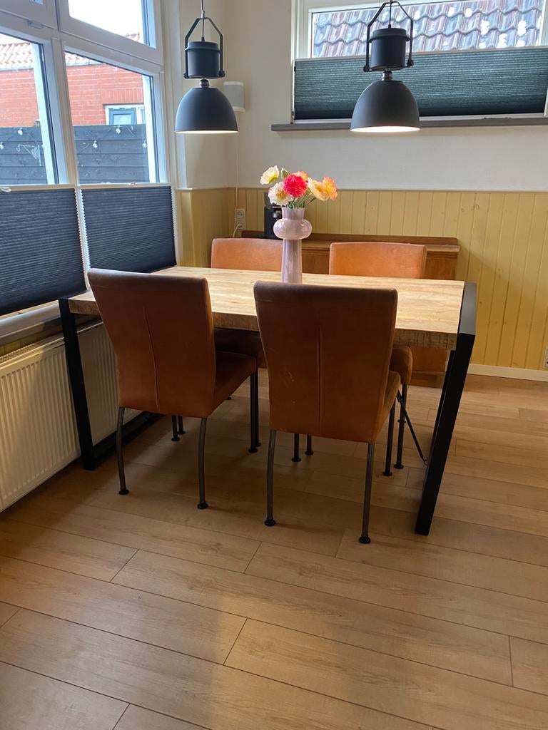 Mango eethoek 160 x 90, Ophalen of Verzenden, Zo goed als nieuw, 4 tot 6 stoelen