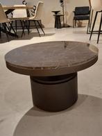 Showroom uitverkoop - PTMD Bregt Coffeetable  Low Brown, Ophalen, Overige materialen, 100 tot 150 cm, Rond