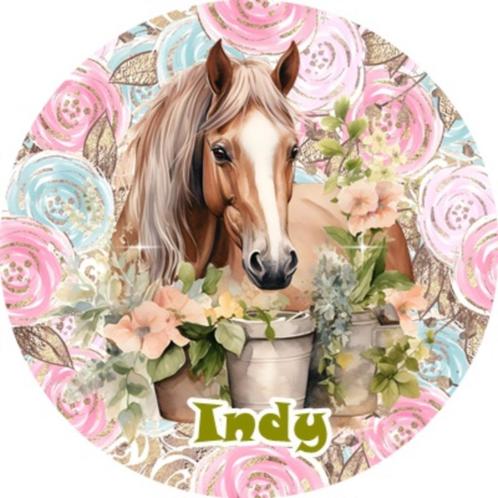 LF2439 icing frosting paard 20cm eetbare taart plaat print, Hobby en Vrije tijd, Taarten en Cupcakes maken, Nieuw, Versiering