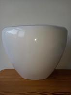 Grote hippe bloempot/vaas/aardewerk/wit, Ophalen, Wit, Aardewerk of Porselein, Zo goed als nieuw