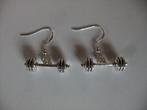 925 sterling zilveren oorbellen met dumbell hangers, Verzenden, Nieuw, Zilver, Zilver
