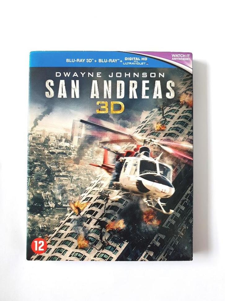 San Andreas 3D + 2D (2 disc), Cd's en Dvd's, Blu-ray, Zo goed als nieuw, Actie, 3D, Ophalen of Verzenden