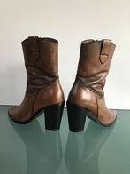 GRATIS VERZENDEN | Boho leren bruine laarzen 37, Bruin, Verzenden, Lage of Enkellaarzen, Zo goed als nieuw