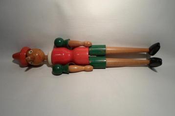 Vintage Grote Pinokkio Pop Hout beschikbaar voor biedingen