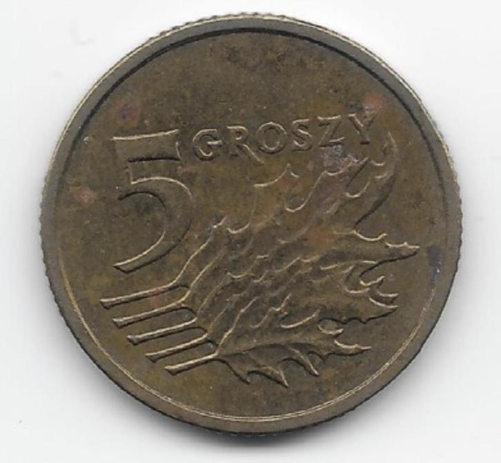 Polen 5 groszy 2003 Y# 278, Postzegels en Munten, Munten | Europa | Niet-Euromunten, Losse munt, Polen, Verzenden