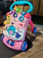 Vtech  roze loop karretje, Kinderen en Baby's, Speelgoed | Vtech, Gebruikt, Ophalen of Verzenden, 6 maanden tot 2 jaar