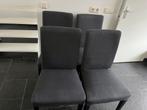 Set van 4 grijze eetkamerstoelen, Ophalen, Zo goed als nieuw, Vier, Stof
