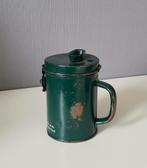 Kleine groene metalen collectebus, Ophalen of Verzenden