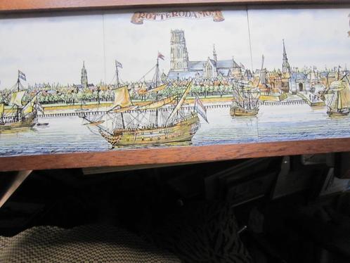 ROTERODAMUM, Mooi 3 teg. Tableau Jub Uitgave BLUE BAND, Antiek en Kunst, Antiek | Wandborden en Tegels, Ophalen