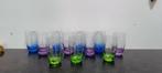12 gekleurde glazen formaat limonade glas, Onbekend, Ophalen of Verzenden, Zo goed als nieuw, Onbekend