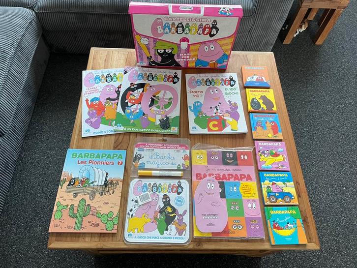 Nieuw! Koffertje vol Barbapapa boekjes stickers in Italiaans, Boeken, Strips | Comics, Zo goed als nieuw, Meerdere comics, Europa
