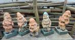 5 stuks vintage terracotta tuinkabouter kabouters 5 x, Ophalen