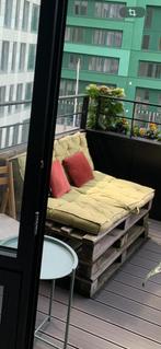 Palletbank + kussens, Ophalen, Zo goed als nieuw, Minder dan 180 cm, Planken