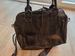 Bruine leren handtas van sticks & stones, Sieraden, Tassen en Uiterlijk, Ophalen of Verzenden, Gebruikt, Bruin, Handtas