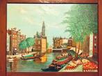 H. Meijer | Bloemenmarkt, A'dam, met de Munttoren (1982), Antiek en Kunst, Kunst | Schilderijen | Klassiek, Ophalen of Verzenden