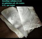 Mooie valletjes in wit en gebroken wit, div maten zie foto's, Ophalen of Verzenden, Nieuw, Wit