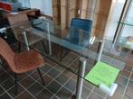 Glastafel 180 x 90 cm., Ophalen, 50 tot 100 cm, Zo goed als nieuw, Vijf personen of meer