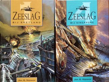 Joh. G. Veenhof: Zeeslag bij Shetland / bij Singapore beschikbaar voor biedingen