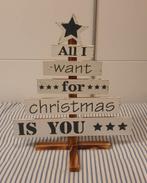 Kerstdecoratie houten kerstboom met tekst zgan, Ophalen of Verzenden, Zo goed als nieuw