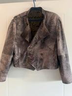 Vintage Max Moser Leren Bomberjack Maat M, Maat 38/40 (M), Ophalen of Verzenden, Jasje, Grijs